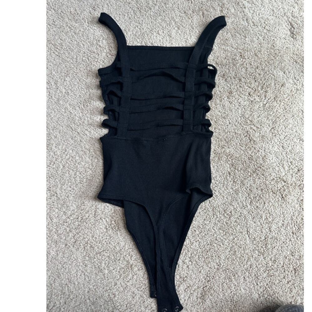 Express X One Eleven Black Open-Back Strappy Body… - image 5